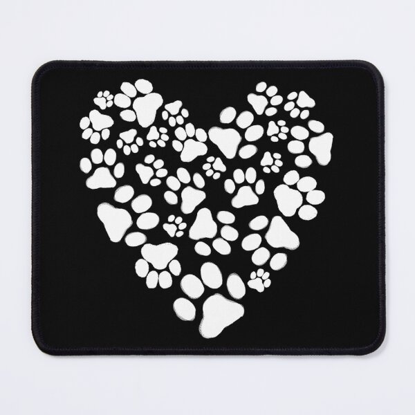 Item preview, Pet Dog and Cat Paw Prints Heart Valentine designed and sold by Jenn Inashvili.