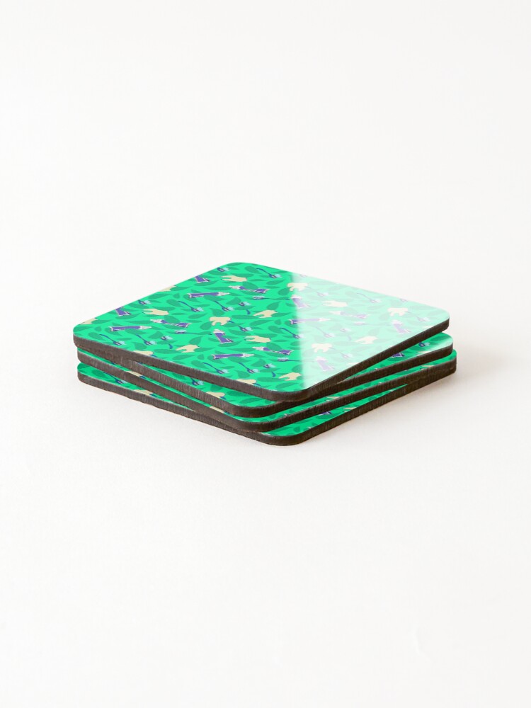 Thumbnail 4 of 5, Coasters (Set of 4), Refreshing Mint Toothpaste Pattern designed and sold by RafaelLima7.
