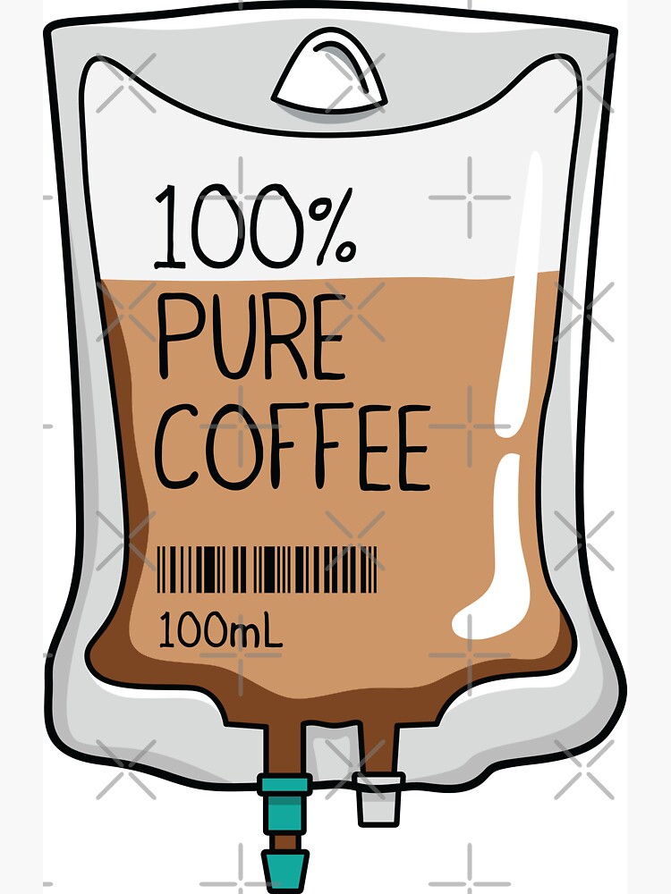 100% Pure Coffee IV Bag for medical and nursing students, nurses, doctors,  and health workers who are coffee lovers | Magnet