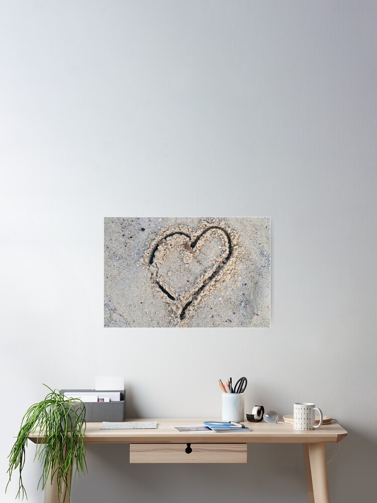 Thumbnail 2 of 3, Poster, Heart In Sand designed and sold by jeremydwilliams.