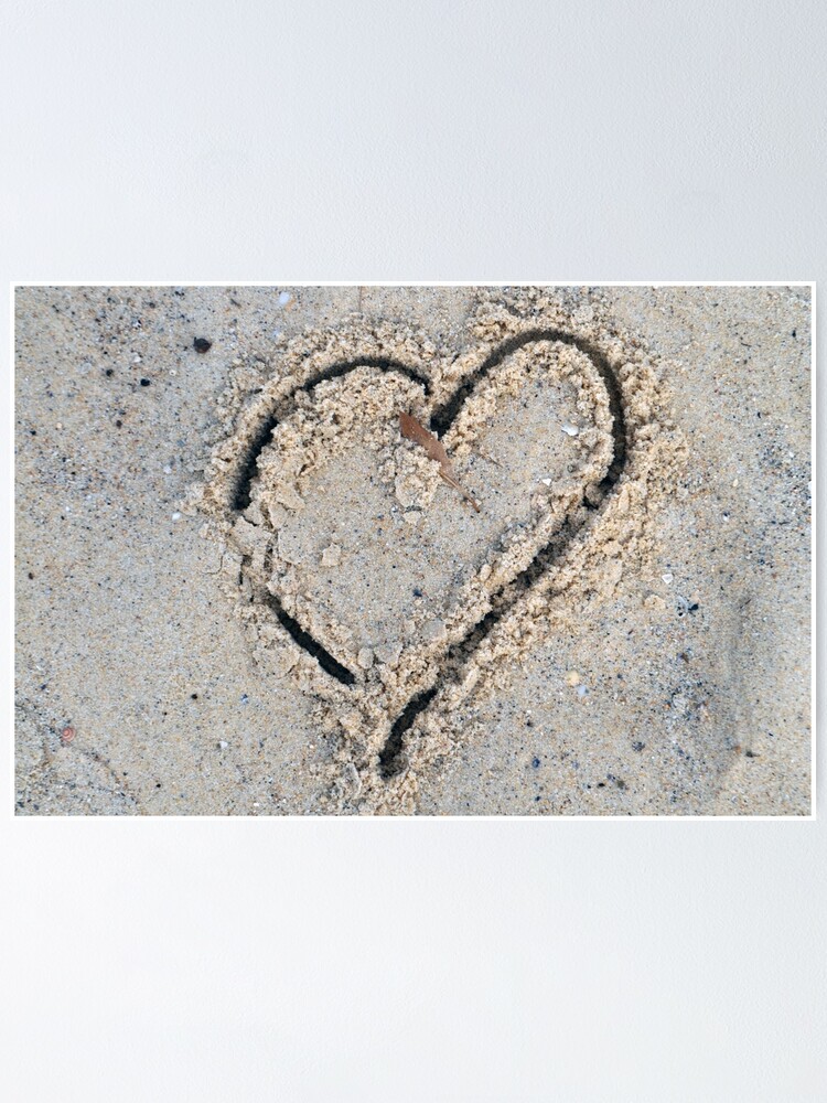 Thumbnail 1 of 3, Poster, Heart In Sand designed and sold by jeremydwilliams.