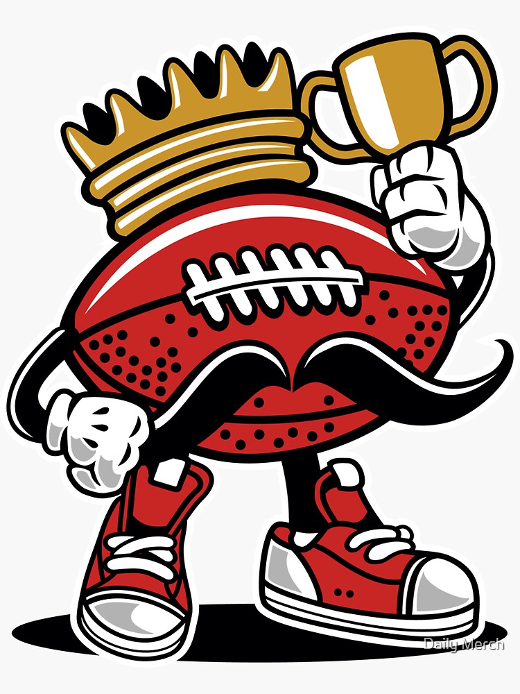 "Football King" Sticker for Sale by mazfox Redbubble