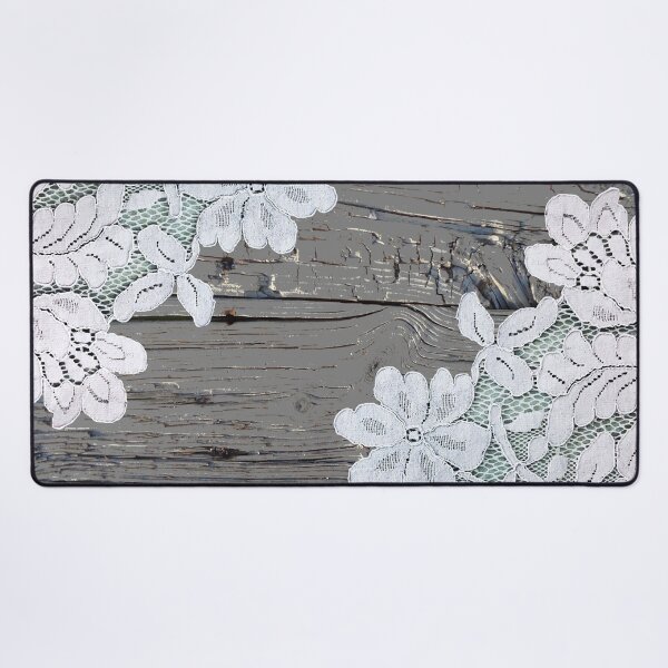 Item preview, Primitive bohemian chic rustic grey barn wood lace designed and sold by LEILA ART SPACE.