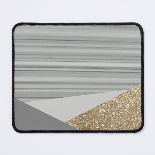 Item preview, preppy geometric gold triangles trendy grey marble stripes Minimalist designed and sold by LEILA ART SPACE.