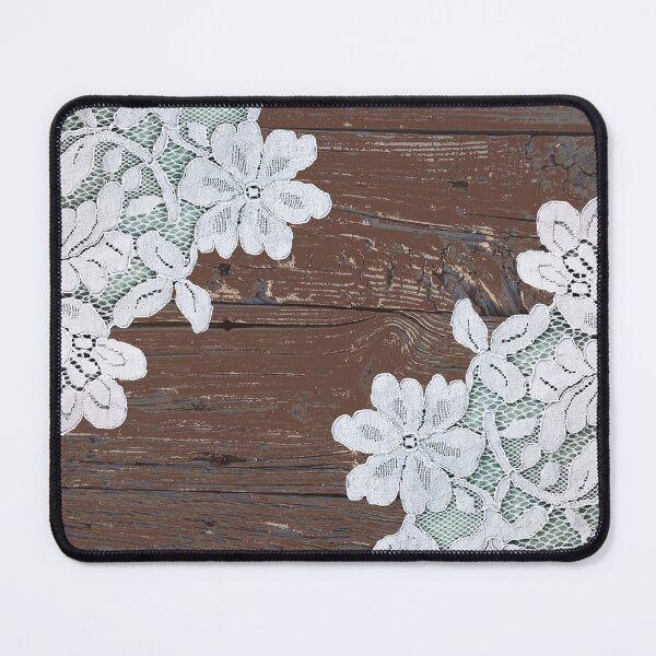 Item preview, bohemian farmhouse country cottage chic barn wood lace designed and sold by LEILA ART SPACE.