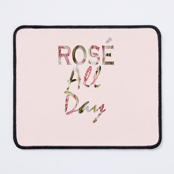 Item preview, Preppy Pink floral Parisian Wine lover typography Rose all day designed and sold by LEILA ART SPACE.