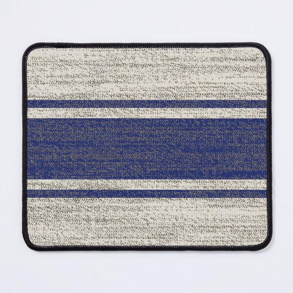 Item preview, 1980s farmhouse chic blue jacquard stripes linen french country designed and sold by LEILA ART SPACE.