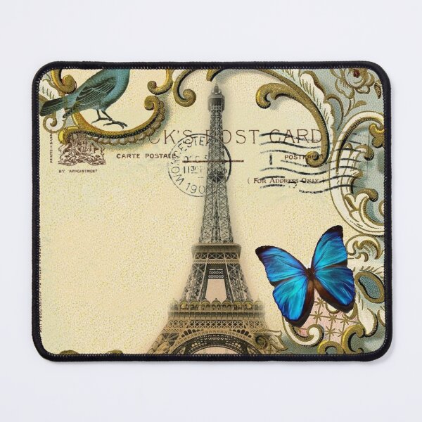 Item preview, dark academia Wanderlust French Butterfly Paris Eiffel Tower designed and sold by LEILA ART SPACE.