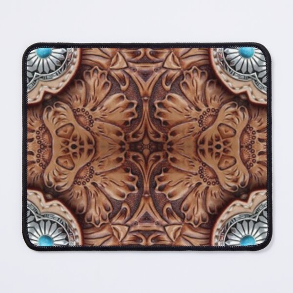 Item preview, rustic turquoise brown cowboy tribal Western country designed and sold by LEILA ART SPACE.