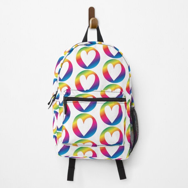 Item preview, Rainbow heart sillouet white background designed and sold by Kimber Nova.