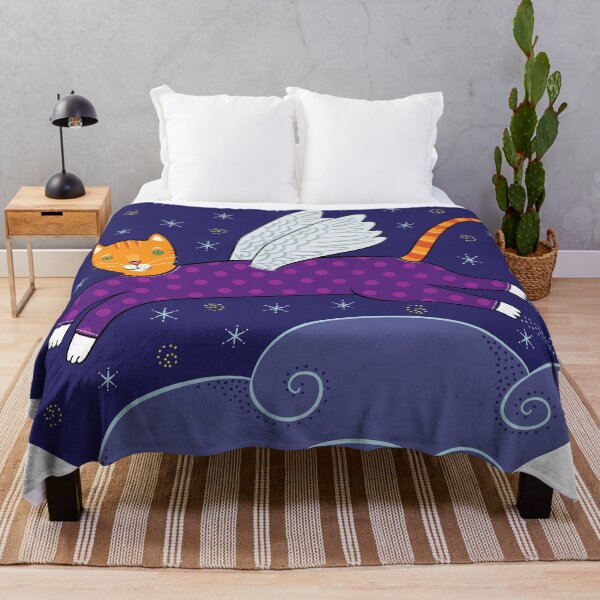 Item preview, Flying Angel Cat in Circle designed and sold by dreamingdogs.