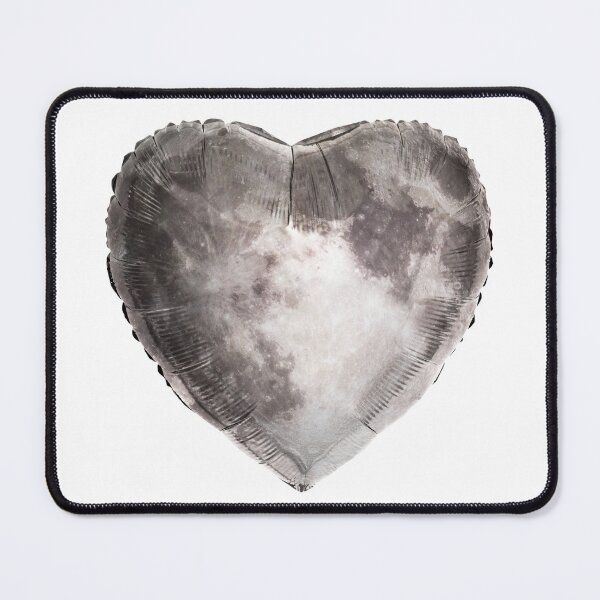 Item preview, Cute Moon textured print on a heart shaped balloon designed and sold by vhtrocate.
