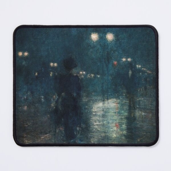 Item preview, Fifth Avenue Nocturne 1889 - Hassam Artwork Reproduction designed and sold by molamode.