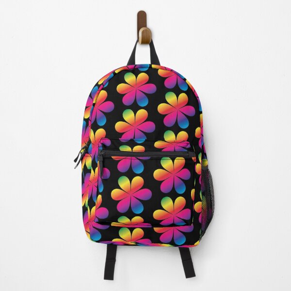 Item preview, Rainbow Flower with black background designed and sold by Kimber Nova.