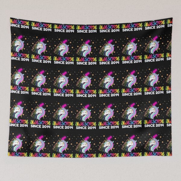 Item preview, 9th Birthday Awesome Since 2014 Rainbows and Unicorn designed and sold by Click-Like.