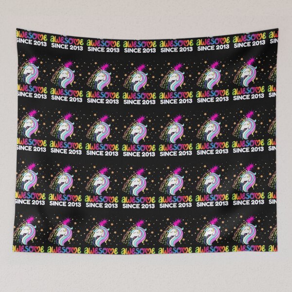 Item preview, 10th Birthday Awesome Since 2013 Rainbows and Unicorn designed and sold by Click-Like.