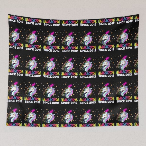 Item preview, 11th Birthday Awesome Since 2012 Rainbows and Unicorn designed and sold by Click-Like.
