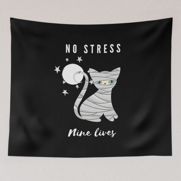 Item preview, Mummy Cat Tshirt| Halloween No stress Tee| Nine lives T-shirt| Halloween Cat Shirt| Halloween T-Shirt| Cat Shirt| Cat Lover Shirt| Trick or Treat Shirt| Halloween Party designed and sold by DressedbyMama.