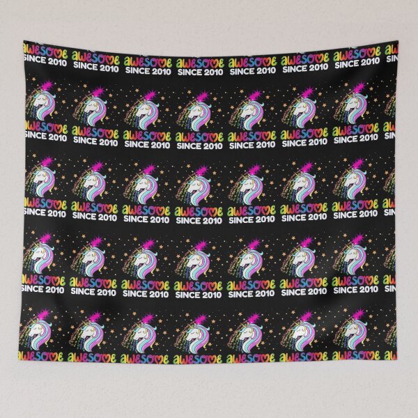 Item preview, 13th Birthday Awesome Since 2010 Rainbows and Unicorn designed and sold by Click-Like.
