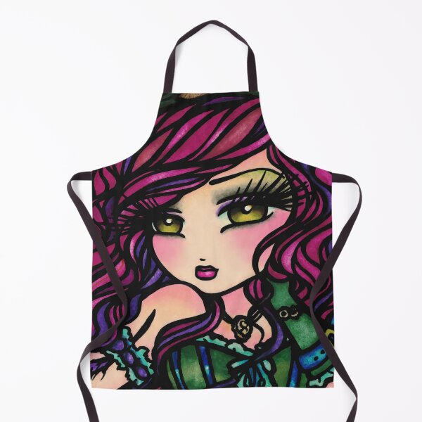 Item preview, Cute Pink Haired Hot Air Balloon Aviator Fantasy Art designed and sold by hannahlynnart.