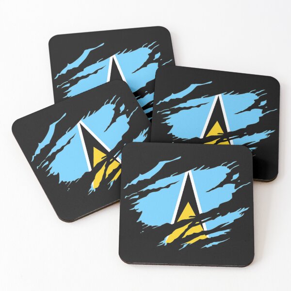 Item preview, Saint Lucia flag torn style designed and sold by West indian touch.