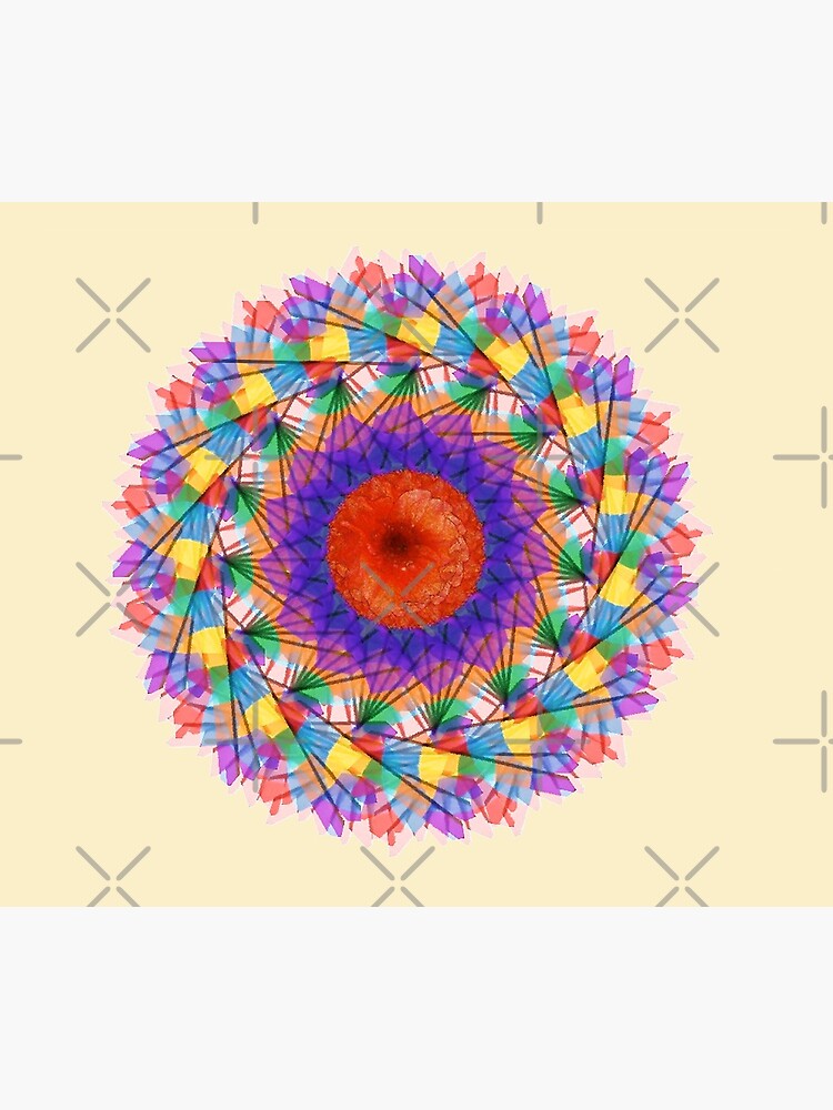 Rainbow Mandala Abstract Art by OneDayArt