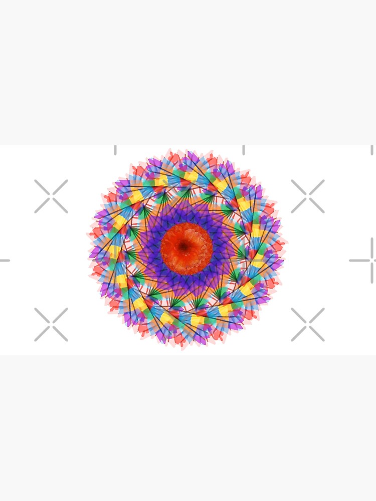Rainbow Mandala Abstract Art by OneDayArt