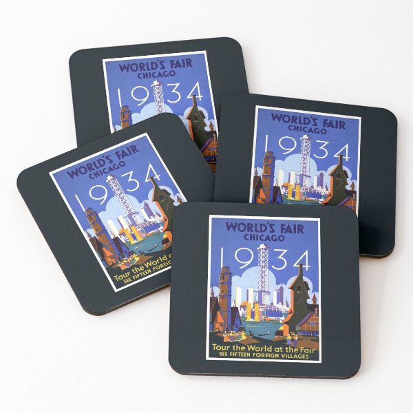 Item preview, Worlds Fair Chicago 1934 - Chicago Worlds Fair Travel Poster Reproduction designed and sold by molamode.
