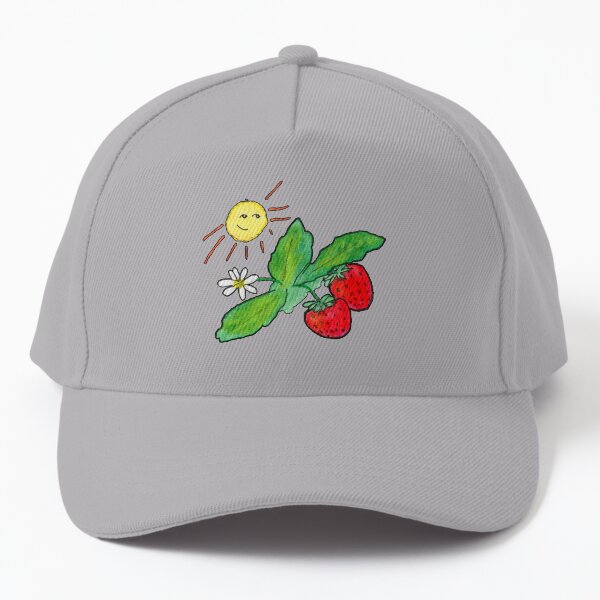 Sunny Strawberry Patch Baseball Cap