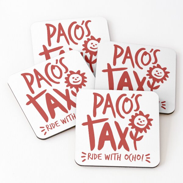 Item preview, Paco's Taxi (Red on White) designed and sold by Justin Ellis.