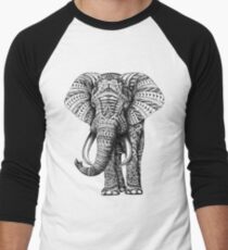 Ornate Elephant Men's Baseball ¾ T-Shirt