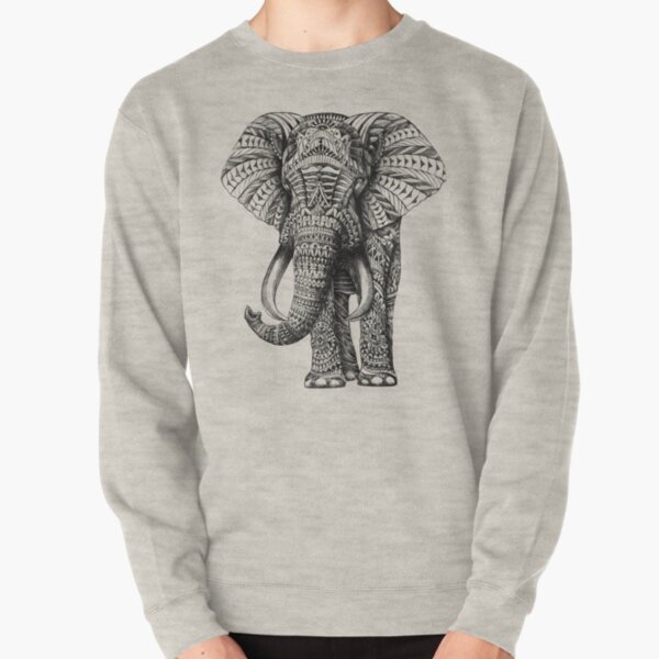 Ornate Elephant Pullover Sweatshirt