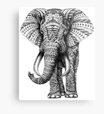 Ornate Elephant Metal Print