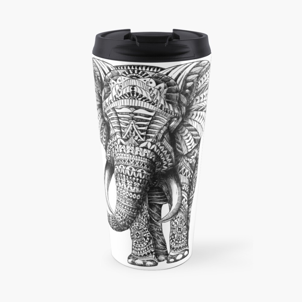 Ornate Elephant Travel Mug