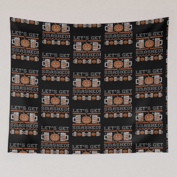 Item preview, Let's get Smashed Funny Halloween Ugly Sweater designed and sold by Zurickdesigns.