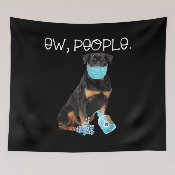 Item preview, Rottweiler Ew People Dog Wearing A Face Mask   designed and sold by joh1zwfkristy.