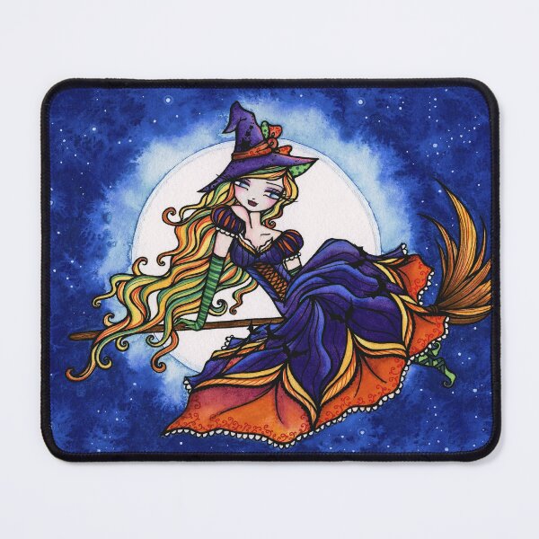 Item preview, Colorful Halloween Witch Night Sky Fantasy Art designed and sold by hannahlynnart.