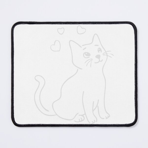 Item preview, white cat outline art designed and sold by rozijentul.