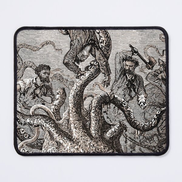 Item preview, Vintage giant squid attack illustration 1870 designed and sold by monsterplanet.