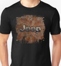 Rustic Jeep with chrome typograph Unisex T-Shirt