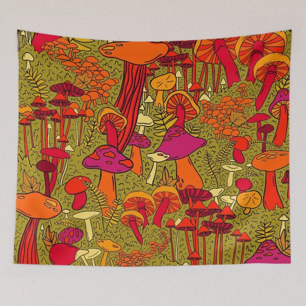 Item preview, Mushrooms in the Forest designed and sold by doodlebymeg.