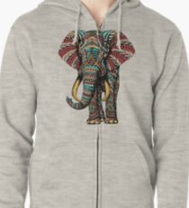 Verzierter Elefant (Farbversion) Kapuzenjacke