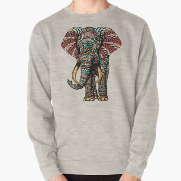 Verzierter Elefant (Farbversion) Pullover