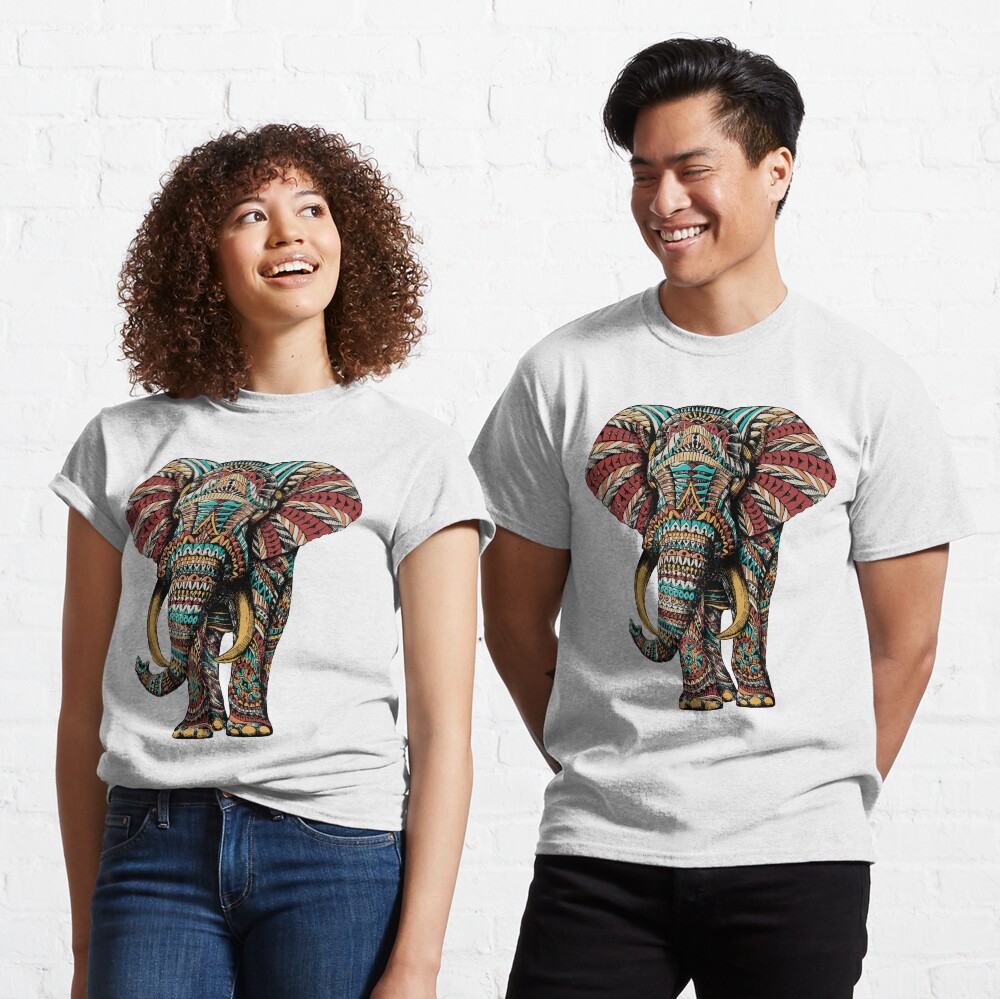 Ornate Elephant (Color Version) Classic T-Shirt