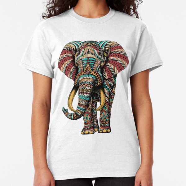 Ornate Elephant (Color Version) Classic T-Shirt