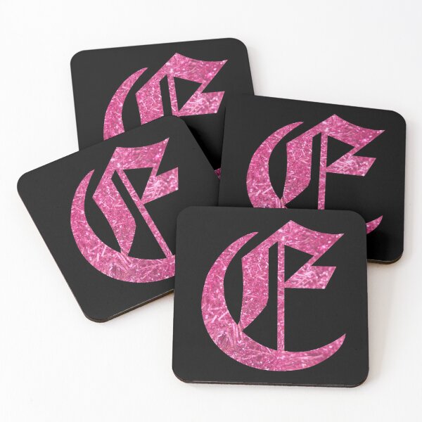 Item preview, The Letter E - Capital Pink Glitter Gothic designed and sold by TheLykosApparel.