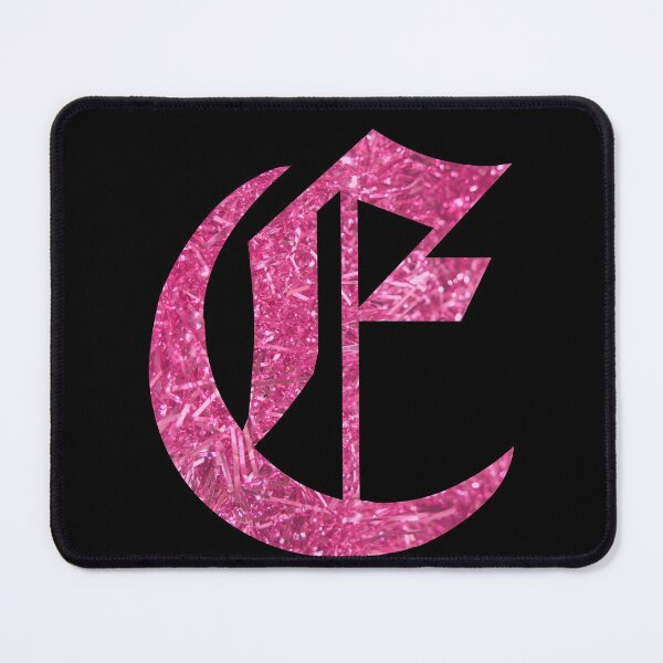 Item preview, The Letter E - Capital Pink Glitter Gothic designed and sold by TheLykosApparel.
