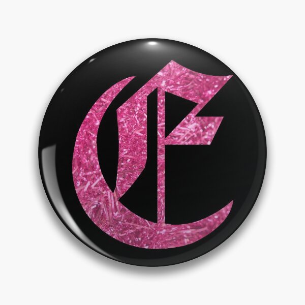 Item preview, The Letter E - Capital Pink Glitter Gothic designed and sold by TheLykosApparel.