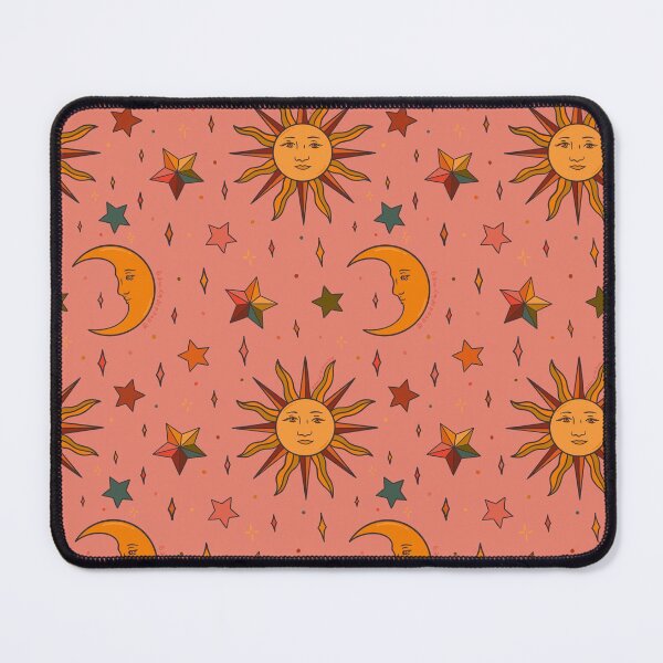Item preview, Folk Moon and Star Print designed and sold by doodlebymeg.