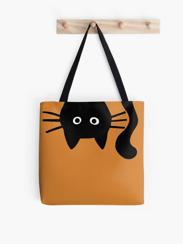 Thumbnail 1 of 2, Tote Bag, Funny Black Cat designed and sold by ShortCoffee.